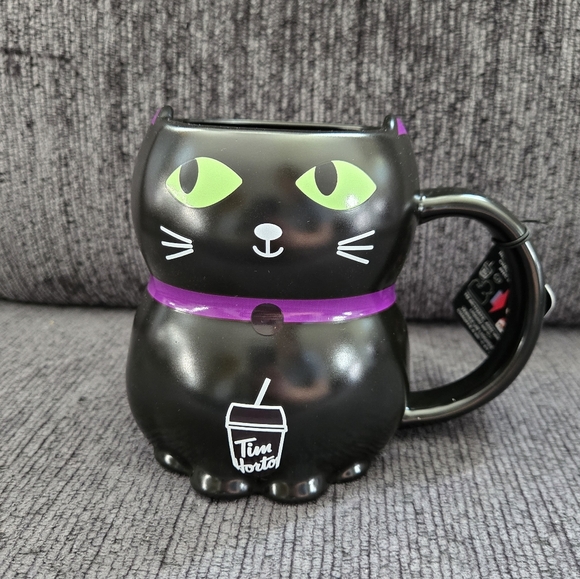 Tim Hortons Other - Tim Hortons 2025 Halloween Black Cat Mug New